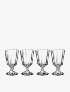 Villeroy & Boch Opéra Crystal-glass Wine Goblets Set Of Four