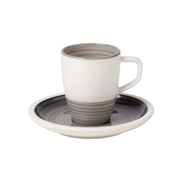 Villeroy & Boch Manufacture Gris 4.75" Espresso Saucer 4 Villeroy & Boch Manufacture Gris 4.75" Espresso Saucer - Image 2