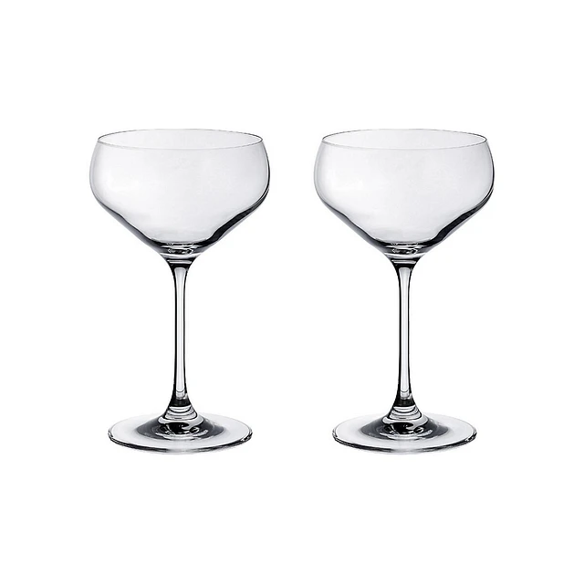 Villeroy & Boch Purismo Coupe 2-Piece Champagne Glass Set 3 Villeroy & Boch Purismo Coupe 2-Piece Champagne Glass Set